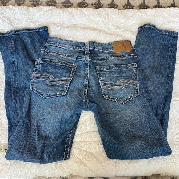 Men’s Silver “Craig” Straight Blue Jeans Size- W28 L34 - Picture 3 of 12